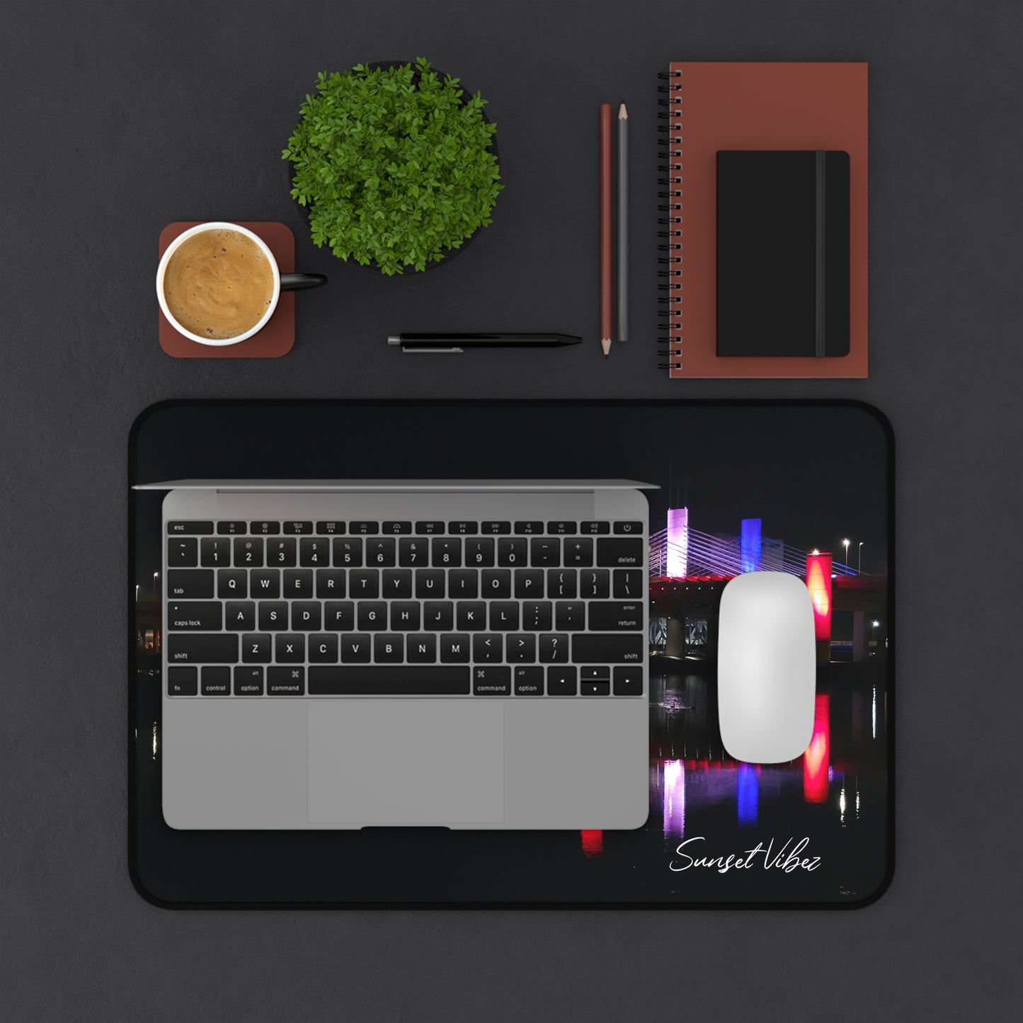 Illuminate Your Workspace: Cityscape Desk Mat, Office Decor, Gamer Accessory, Home Office Gift, Mouse Pad, Desk Accessories