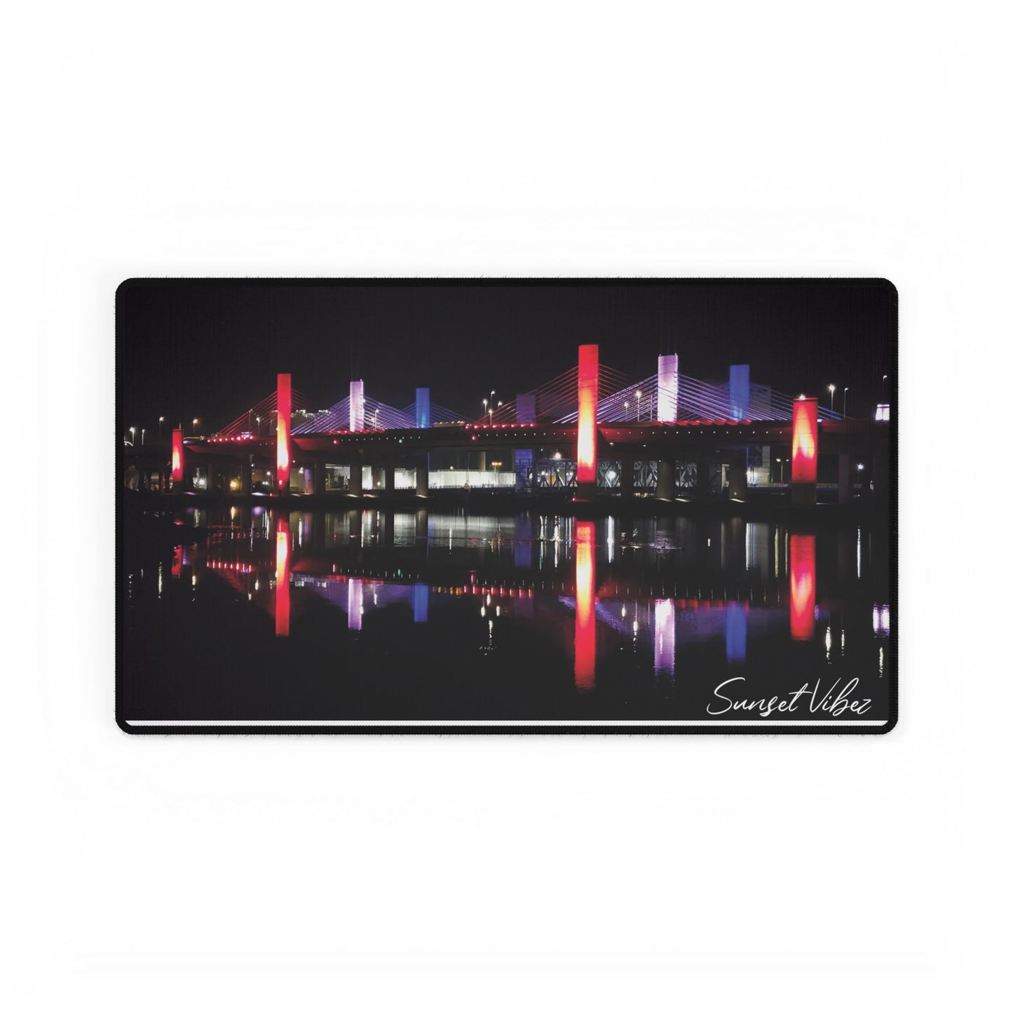 (2 larger sizes) Illuminate Your Workspace: Cityscape Desk Mat, Office Decor, Gamer Accessory