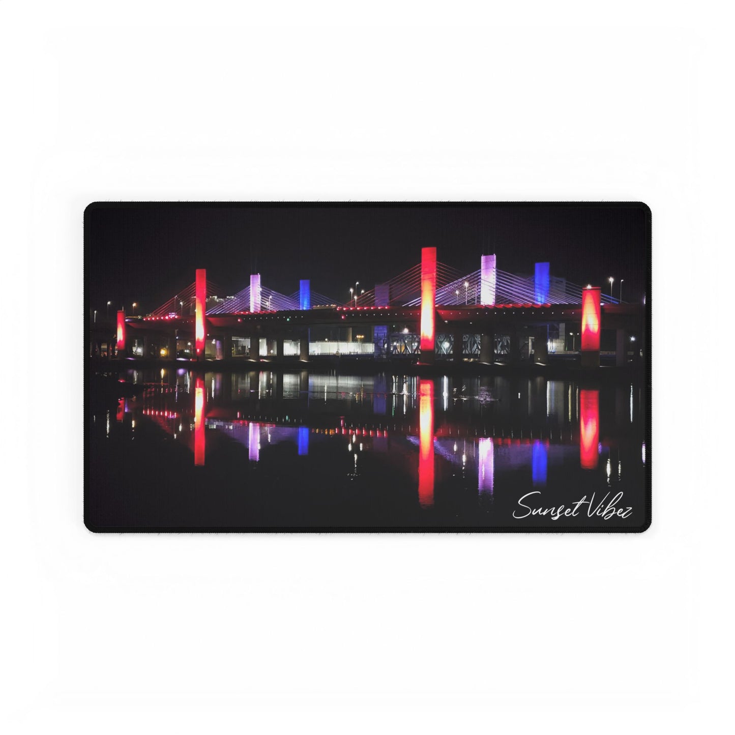 (2 larger sizes) Illuminate Your Workspace: Cityscape Desk Mat, Office Decor, Gamer Accessory